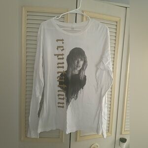 Taylor Swift reputation White Long Sleeve Graphic Tee